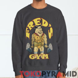 Vintage Fred Flintstone Freds Gym Gold's Gym Parody Shirt 1 Vintage Fred Flintstone Freds Gym Sweatshirt