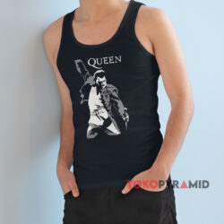 Vintage Freddie Mercury Remera Queen Black Tank Top