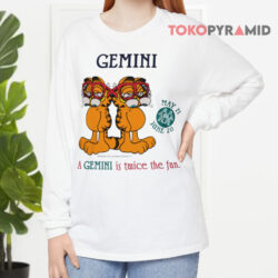 Vintage Garfield A Gemini Is Twice The Fun Shirt 4 Vintage Garfield A Gemini Is Twice The Fun Long sleeved