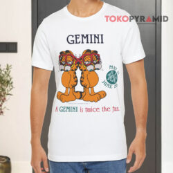 Vintage Garfield A Gemini Is Twice The Fun White T shirt