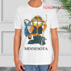 Vintage Garfield Minnesota Fishing White T shirt