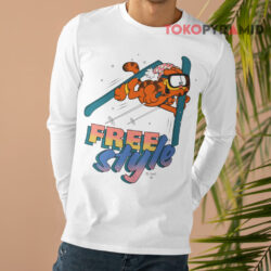 Vintage Garfield Skiing Shirt 4 Vintage Garfield Skiing Long sleeved