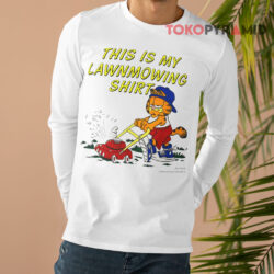 Vintage Garfield This Is My Lawnmowing Long sleeved