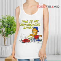 Vintage Garfield This Is My Lawnmowing Tank Top