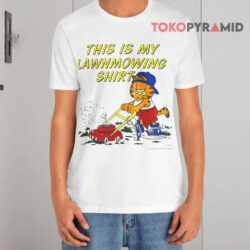 Vintage Garfield This Is My Lawnmowing White T shirt