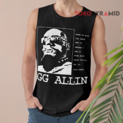 Vintage Gg Allin Shirt Punk Rock Trashed Alive Tank Top