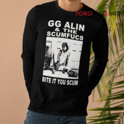 Vintage Gg Allin & The Scumfucs Shirt Bite It You Scum Long sleeved