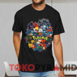 Vintage Giant Pokemon T shirt Black T shirt