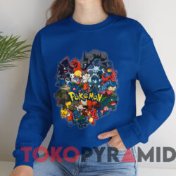 Vintage Giant Pokemon T-shirt 2 Vintage Giant Pokemon T shirt Blue Sweatshirt