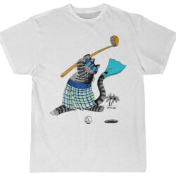 Vintage Golf Cat Kliban Crazy Hawaii T shirt