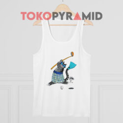 Vintage Golf Cat Kliban Crazy Hawaii White Tank Top