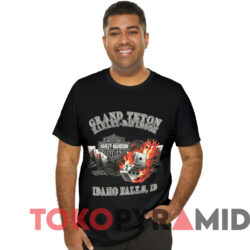 Vintage Grand Teton Harley Davidson Idaho Falls T shirt Black T shirt