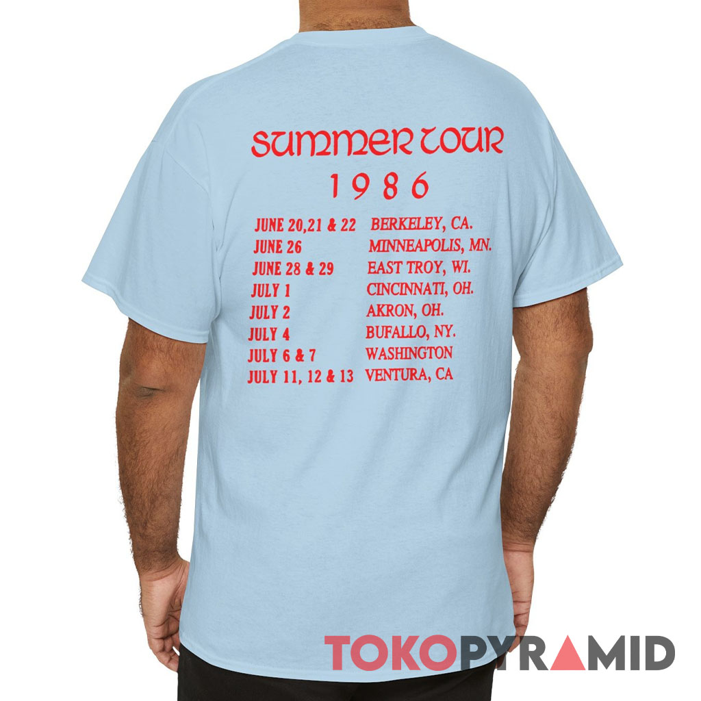 Vintage Grateful Dead 1986 California Summer Tour Shirt Back Vintage Grateful Dead 1986 California Summer Tour Shirt Back