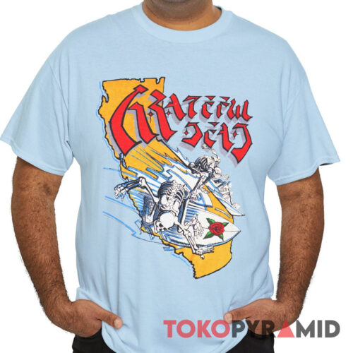Vintage Grateful Dead 1986 California Summer Tour Shirt Front Vintage Grateful Dead 1986 California Summer Tour Shirt Front