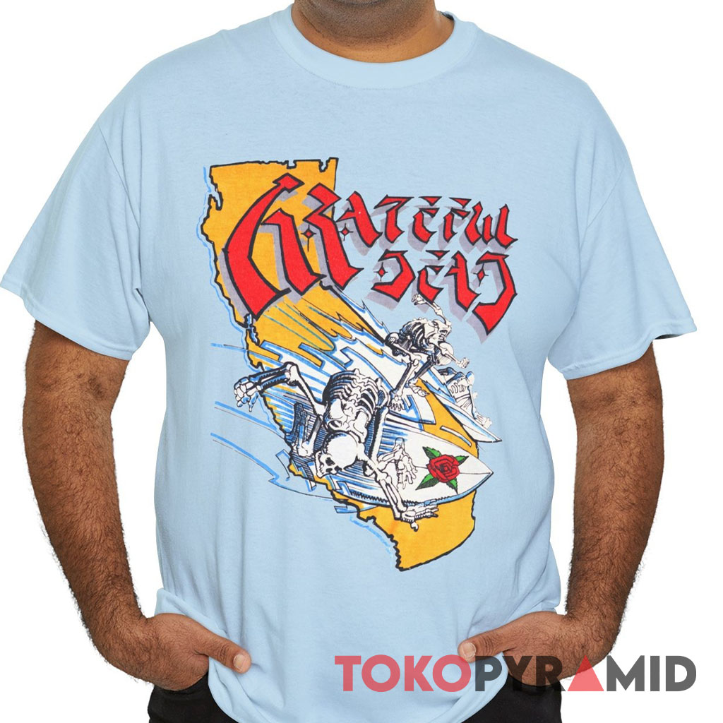 Vintage Grateful Dead 1986 California Summer Tour Shirt Front Vintage Grateful Dead 1986 California Summer Tour Shirt Front