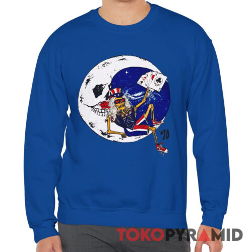 Vintage Grateful Dead 1990 Uncle Sam Moon Dead Mans Hand Rare Sweatshirt