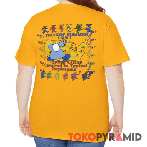 Vintage Grateful Dead 1991 Trucking Summer Cyclops Shirt Back Vintage Grateful Dead 1991 Trucking Summer Cyclops Shirt Back