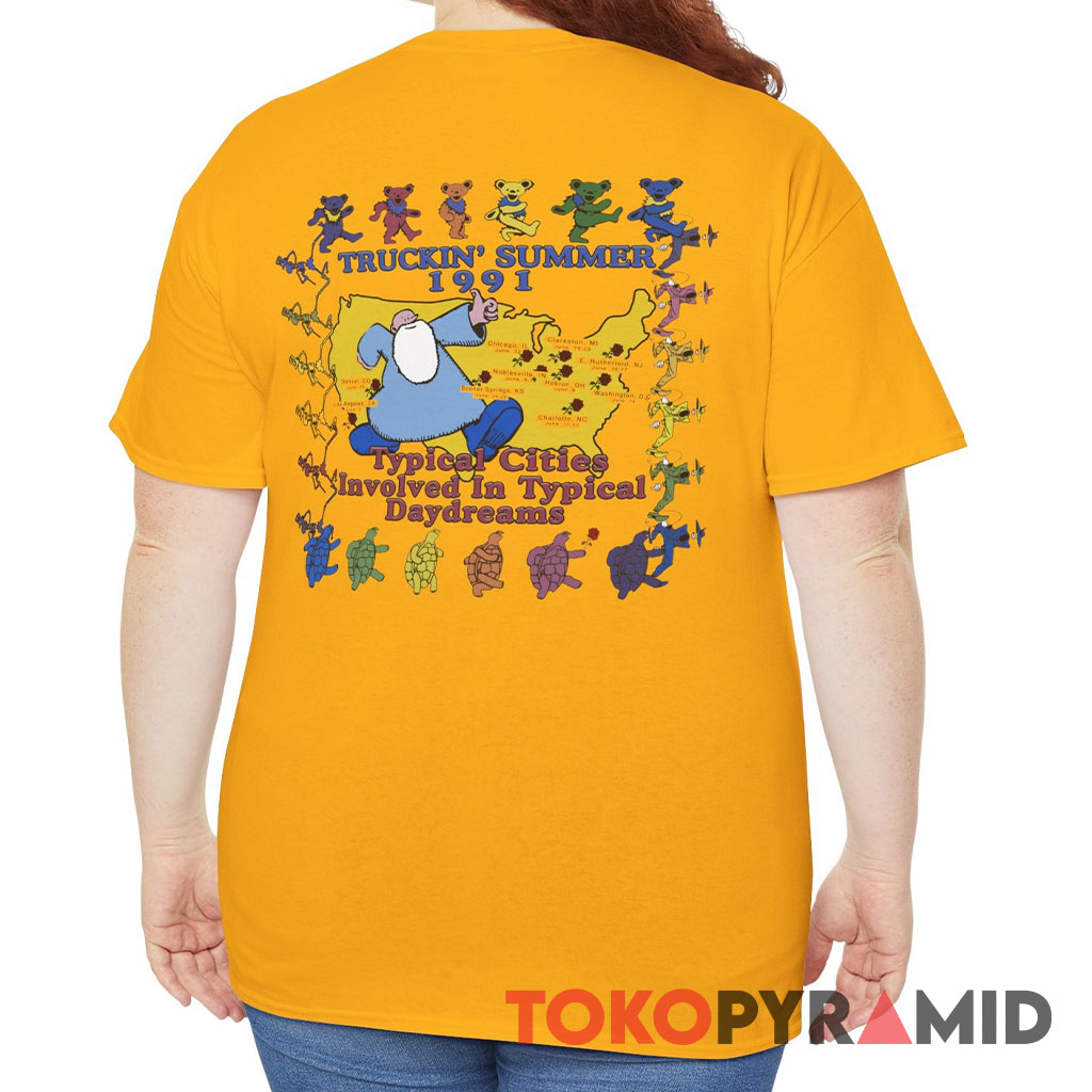 Vintage Grateful Dead 1991 Trucking Summer Cyclops Shirt Back Vintage Grateful Dead 1991 Trucking Summer Cyclops Shirt Back