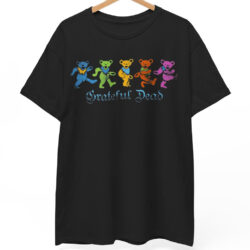 Vintage Grateful Dead Dancing Bears Gothic Text Rare Shirt