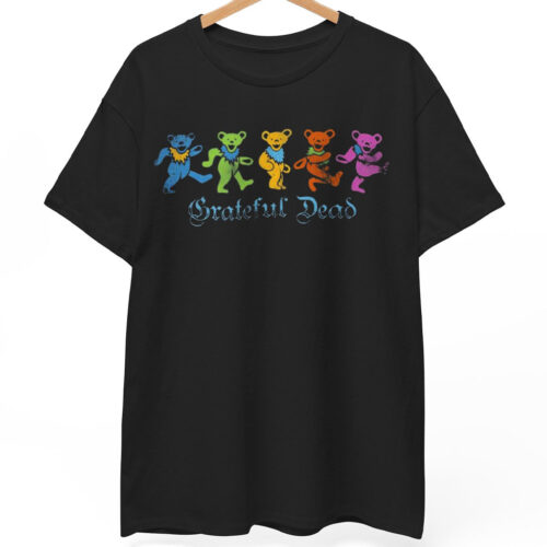 Vintage Grateful Dead Dancing Bears Gothic Text Rare Shirt