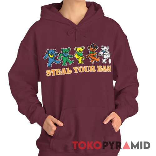 Vintage Grateful Dead Dancing Bears San Francisco Giants 2019 Steal Your Base Rare Hoodie