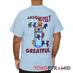 Vintage Grateful Dead Dancing Bears Vodka Absolutely Grateful Shirt Back