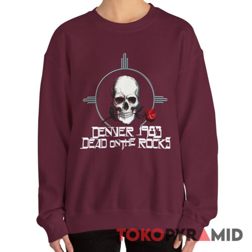 Vintage Grateful Dead Denver 1983 Dead On The Rocks Rare Sweatshirt