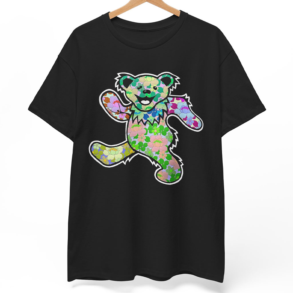 Vintage Grateful Dead Floral Dancing Bear Rare Shirt Vintage Grateful Dead Floral Dancing Bear Rare Shirt