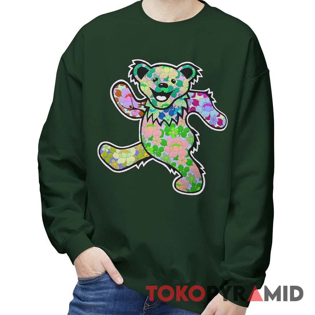 Vintage Grateful Dead Floral Dancing Bear Rare Sweatshirt Vintage Grateful Dead Floral Dancing Bear Rare Sweatshirt