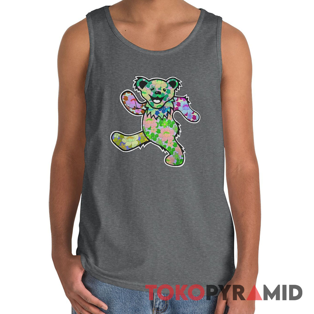 Vintage Grateful Dead Floral Dancing Bear Rare Tank Top Vintage Grateful Dead Floral Dancing Bear Rare Tank Top