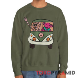 Vintage Grateful Dead VW Bus Skeleton Dancing Bear Rare Sweatshirt
