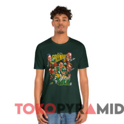 Vintage Green Bay Packers Wolf Pack Caricature T shirt Green T shirt
