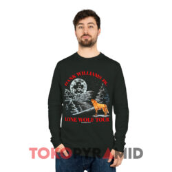 Vintage 1990 Hank Jr. Lone Wolf Tour Shirt 4 Vintage Hank Williams Jr Lone Wolf Tour Black Long sleeved