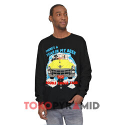 Vintage Hank Williams Jr There’s Tear In My Beer Double Eagle Tour Black Long sleeved Front