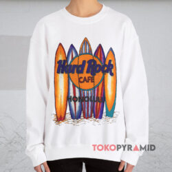 Vintage Hard Rock Cafe Honolulu Surfboard Shirt 3 Vintage Hard Rock Cafe Honolulu Surfboard White Sweatshirt