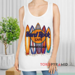 Vintage Hard Rock Cafe Honolulu Surfboard Shirt 2 Vintage Hard Rock Cafe Honolulu Surfboard White Tank Top