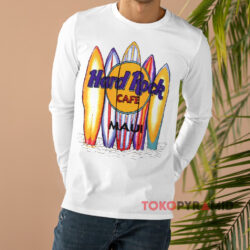 Vintage Hard Rock Cafe Maui Surfboard Shirt 4 Vintage Hard Rock Cafe Maui Surfboard White Long sleeved