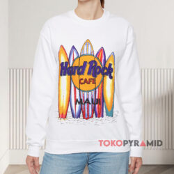 Vintage Hard Rock Cafe Maui Surfboard Shirt 3 Vintage Hard Rock Cafe Maui Surfboard White Sweatshirt
