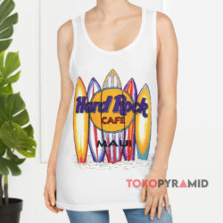 Vintage Hard Rock Cafe Maui Surfboard Shirt 2 Vintage Hard Rock Cafe Maui Surfboard White Tank Top