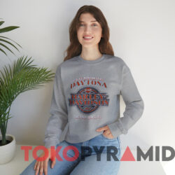 Vintage Harley Davidson Bruce Rossmeyers Daytona Beach Fl T shirt Grey Sweatshirt
