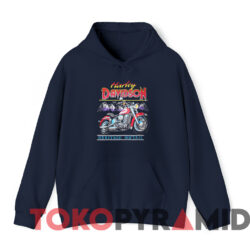 Vintage Harley Davidson Heritage Softail T shirt Navy Hoodie