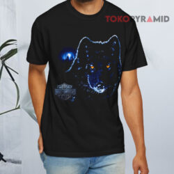 Vintage Harley Davidson Motor Wolf Cummings Black T shirt