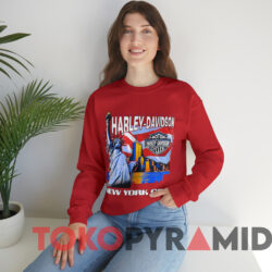 Vintage Harley Davidson New York City T-shirt 3 Vintage Harley Davidson New York City T shirt Red Sweatshirt