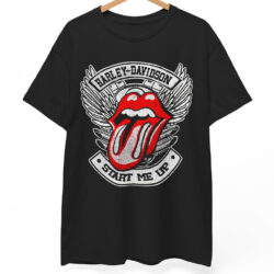 Vintage Harley-Davidson Rolling Stones Start Me Up Rare T-shirt