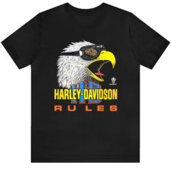 Vintage Harley Davidson Rules Eagles T-shirt 5 Vintage Harley Davidson Rules Eagles T shirt