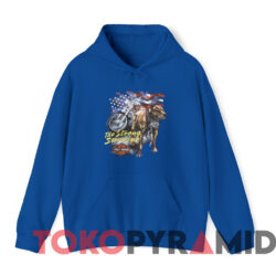 Vintage Harley Davidson The Strong Survive T shirt Blue Hoodie