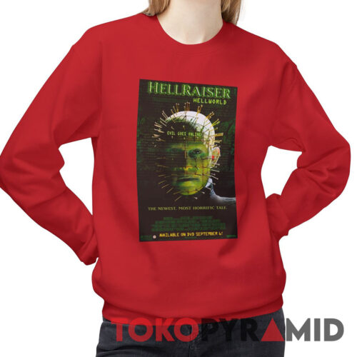 Vintage Hellraiser Hellworld Poster Sweatshirt Vintage Hellraiser Hellworld Poster Sweatshirt