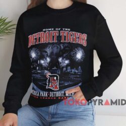 Vintage Home Of The Detroit Tigers T shirt Black Sweatshirt