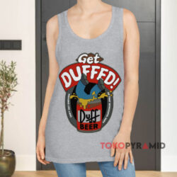 Vintage Homer Simpson Duff Beer Get Duffed Shirt 4 Vintage Homer Simpson Duff Beer Get Duffed Grey TanK Top