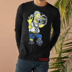 Vintage Homer Simpson Thuggin Spoof Shirt 4 Vintage Homer Simpson Thuggin Spoof Black Long sleeved